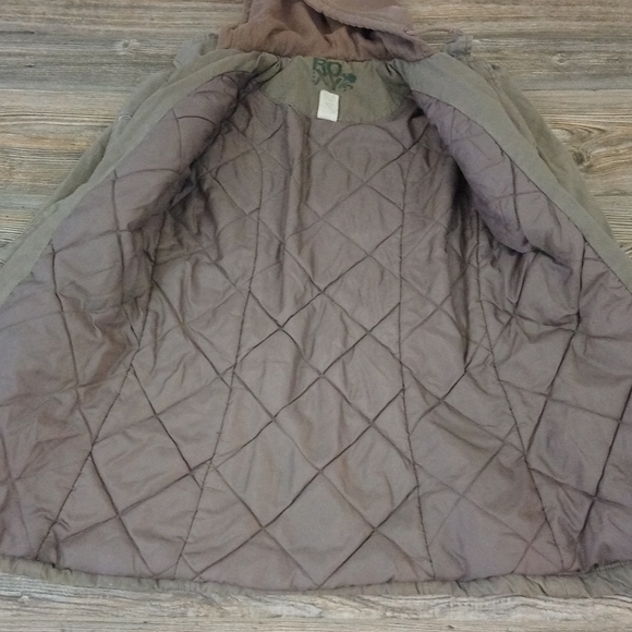 Roxy Quilt Lining Hooded Utility Jacket Coat - Picture 11 of 16